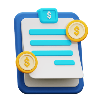 3d finance report icon. Perfect for finance, budgeting, planning, or investment concepts in business png