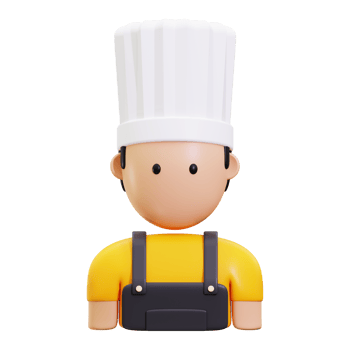 3d Professional Chef icon. suitable for food related designs, logos, menus, and culinary themed projects png