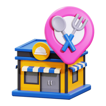 3d Restaurant Location icon. Ideal for restaurant or cafe marketing materials png
