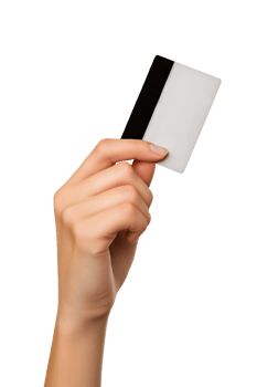 cropped view of a hand holding a credit card on isolated background, perfect for payment and financial concepts png