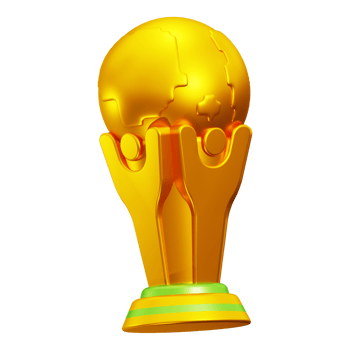 3d Fifa Trophy icon. Perfect for recognizing achievement and success in a global context png