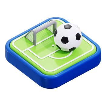 3d Football icon. perfect for sports or fitness related designs, flyers, or social media posts png