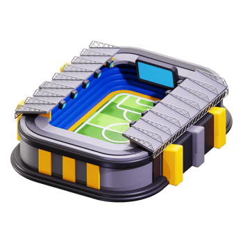 3d football Stadium icon. perfect for sports event promotions or media backgrounds png