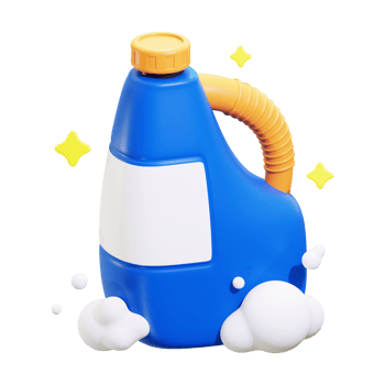3d Detergent icon. Suitable for household cleaning product advertisements, household chore graphics png