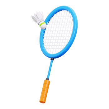 3d Badminton icon. Ideal for sports websites, fitness blogs, and recreational activity promotions. Perfect for active lifestyle content png