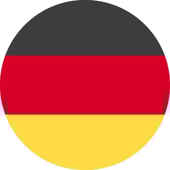 The german flag in a circle vector