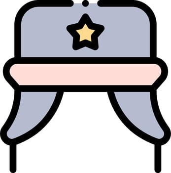 A hat with a star on it vector