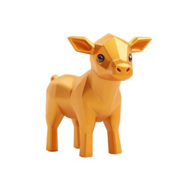 the golden cow png