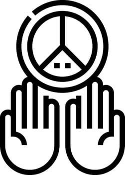 Peace symbol icon illustration vector