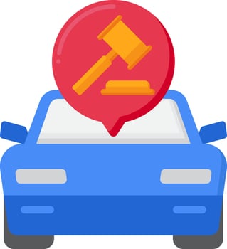 Car auction icon vector