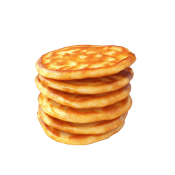 a stack of pancakes on transparent background png