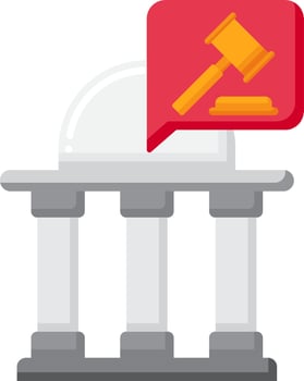 Judge's gavel icon vector
