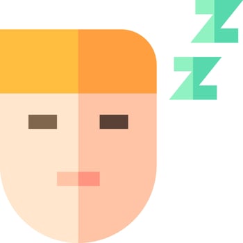 A man with a sleeping face vector