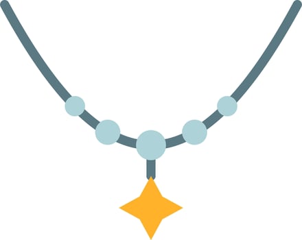 A necklace with a star on it vector