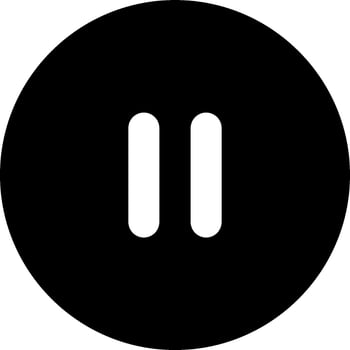 A black and white icon of two buttons vector