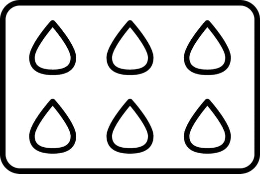 Water droplet icon vector