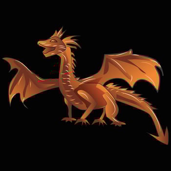 Mythical Dragon Illustration vector