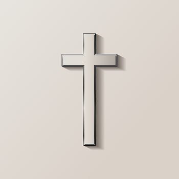 Minimal modern religious cross design vector
