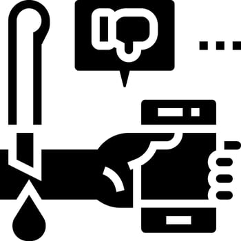 A hand holding a phone and a knife vector