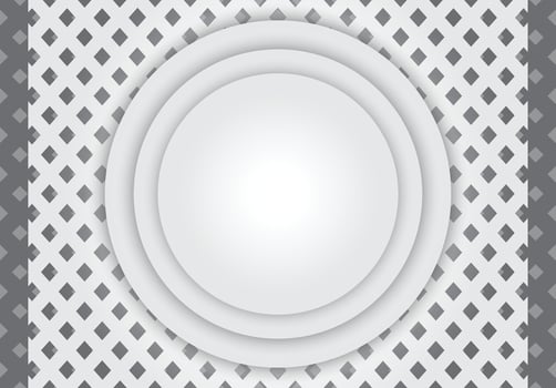 Background of ornaments with tiered circles for objects or text vector