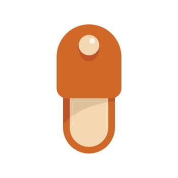 Brown single slipper with pompom is waiting for its owner vector