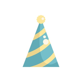 Blue striped party hat celebrating a festive occasion vector