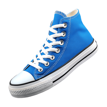 blue converse sneakers on transparent background png