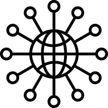 Network Icon Design Symbol vector