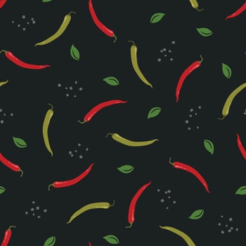 Chili pepper pattern. Good for fabric, wrapping, background vector