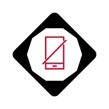 No phone allowed sign illustration vector