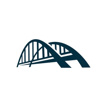 illustration of a bridge logo vector