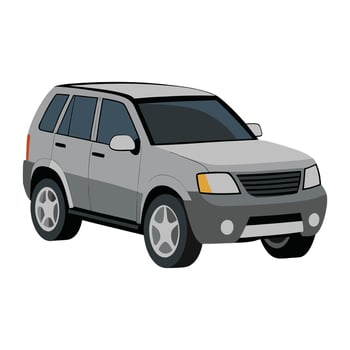 SUV car gray colored illustration design on white background vector