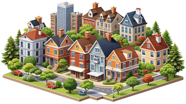 Building city neighbourhood png