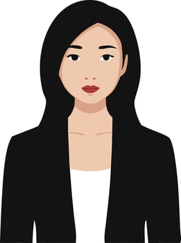 A illustration of a woman in business attire, symbolizing professionalism, confidence, and modern work culture. vector