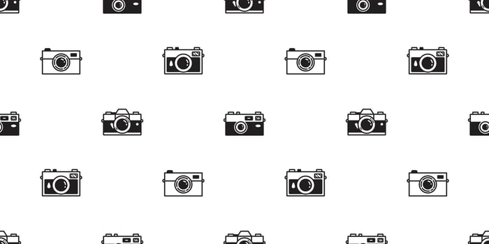 camera film seamless pattern photographer photography cartoon icon logo doodle gift wrapping paper tile background repeat wallpaper scarf isolated illustration design vector