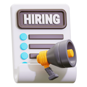 3d Hiring Employee icon. Ideal for job postings, recruiting, hiring announcements, job fairs png