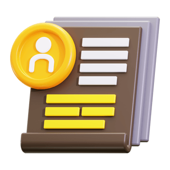 3d Resume icon. suitable for business presentations, office materials, task completion illustrations, productivity concepts png