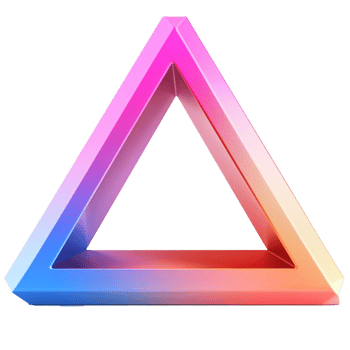 3d colorful triangle logo png