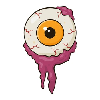 Spooky eyeball. Halloween decoration vector