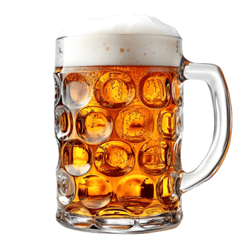 Glass of Beer with Foam png