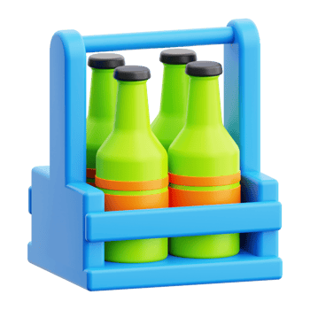 3d Beer Bottle icon. Suitable for beverage, recycling, environmental, or industrial concepts png