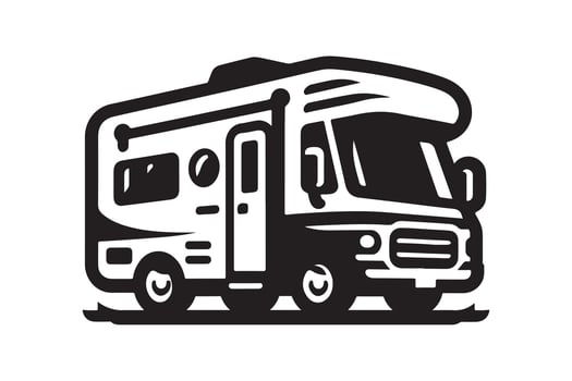Motorhome Silhouette Vectors for Event Flyers, Invitations, and Posters