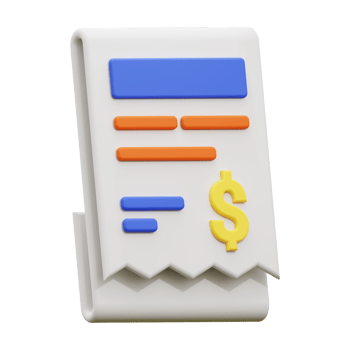 3d invoice icon. ideal for financial or accounting related designs and concepts. Invoices, payment, transactions png