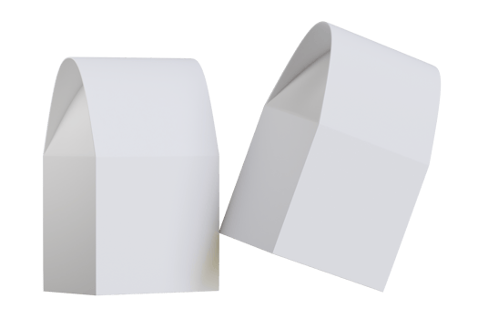 Render 3D pouch packaging white color png