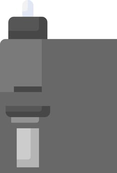 A gray object with a light on it vector