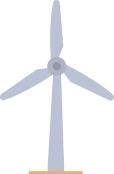 A wind turbine on a white background vector