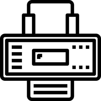 A printer icon on a white background vector