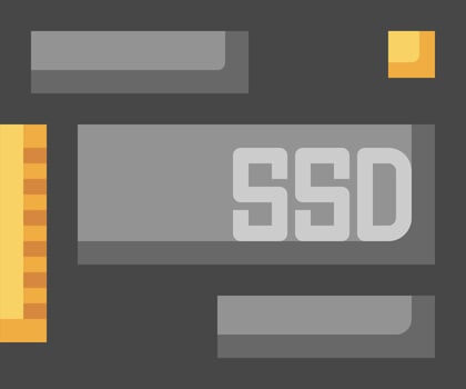 The ssd logo is shown on a gray background vector