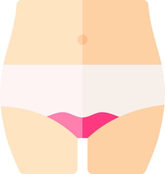 A woman's underwear with a pink trim vector
