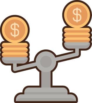 Money balance icon illustration vector